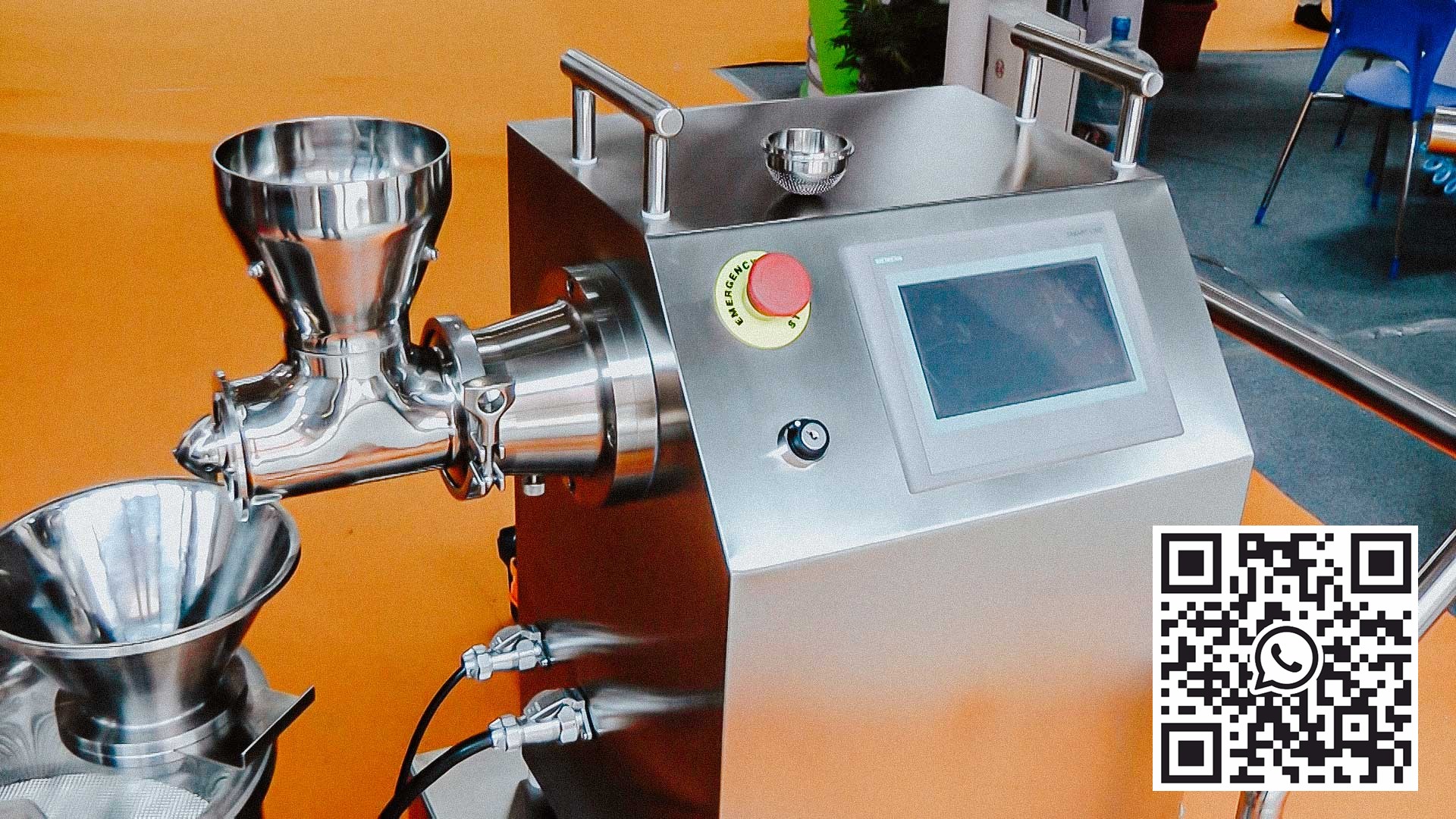 Automatisk granulator med funktionen af ​​pelletering af pellets til en rund form