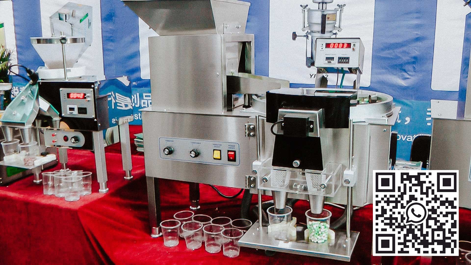 Įranga tabletėms, dražėms, tabletėms, kapsulėms, saldainiams skaičiuoti ir pakuoti