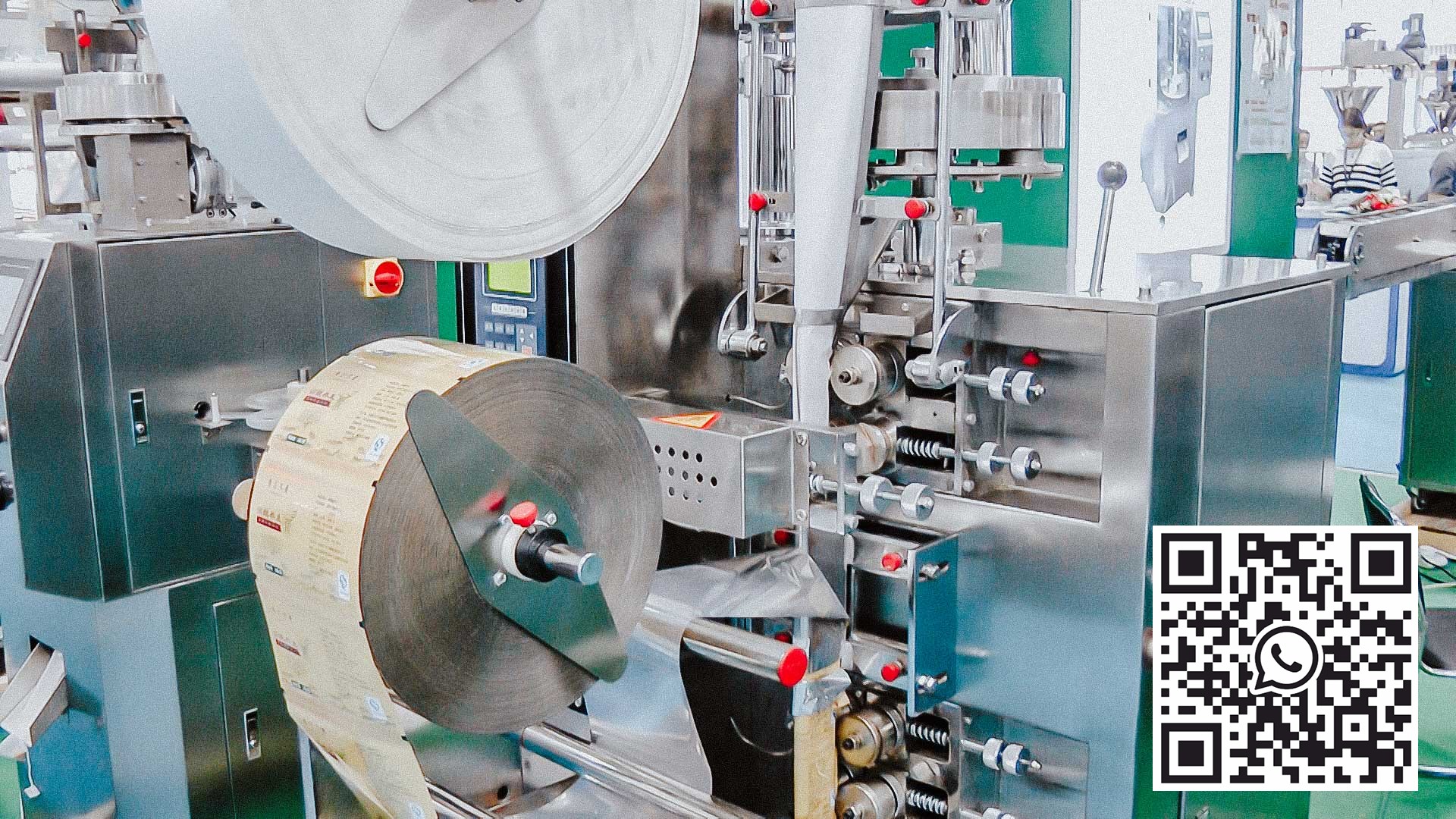 Automatinė greita pakavimo mašina, skirta pakuoti arbatą į filtro maišelį ir plastikinį voką