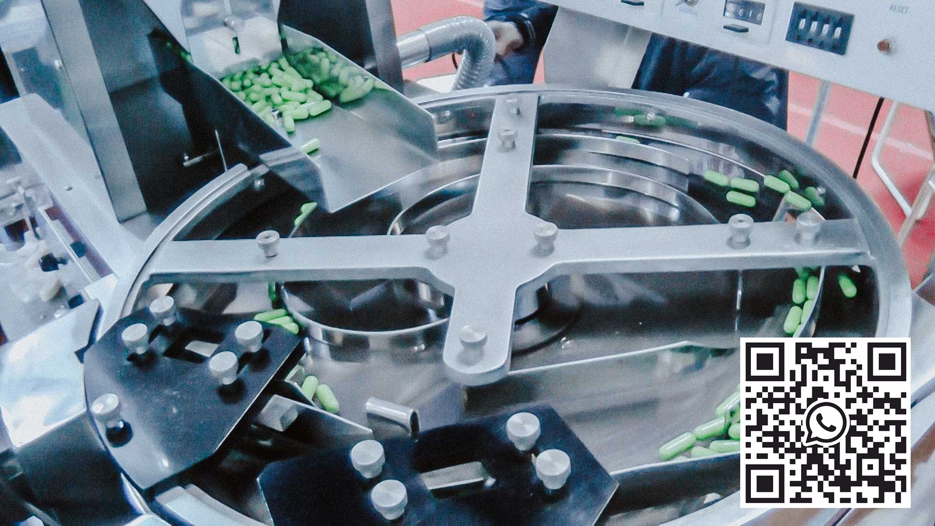 Želatinos kapsulių skaičiavimas ir pakavimas į plastikinių butelių darbastalio įrangą