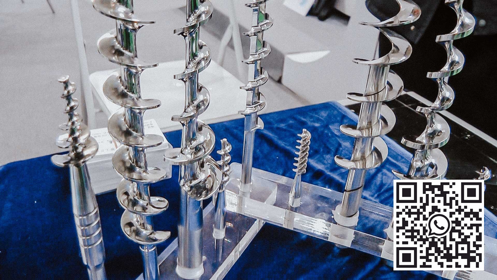 Farmacinių vaistų miltelių dozatoriaus atsarginių dalių sraigtas