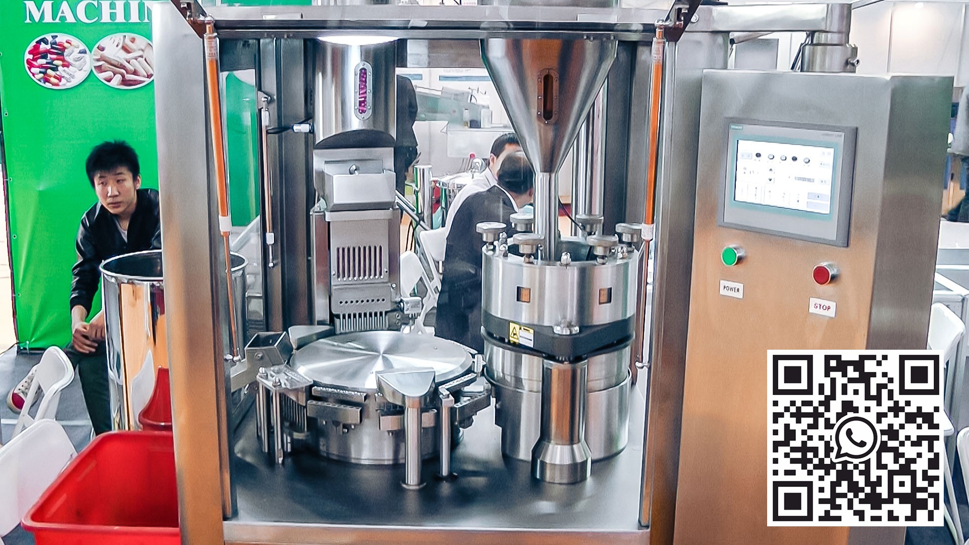 Peralatan automatik untuk mengisi kapsul gelatin keras dengan serbuk dalam pengeluaran farmaseutikal Amerika Syarikat