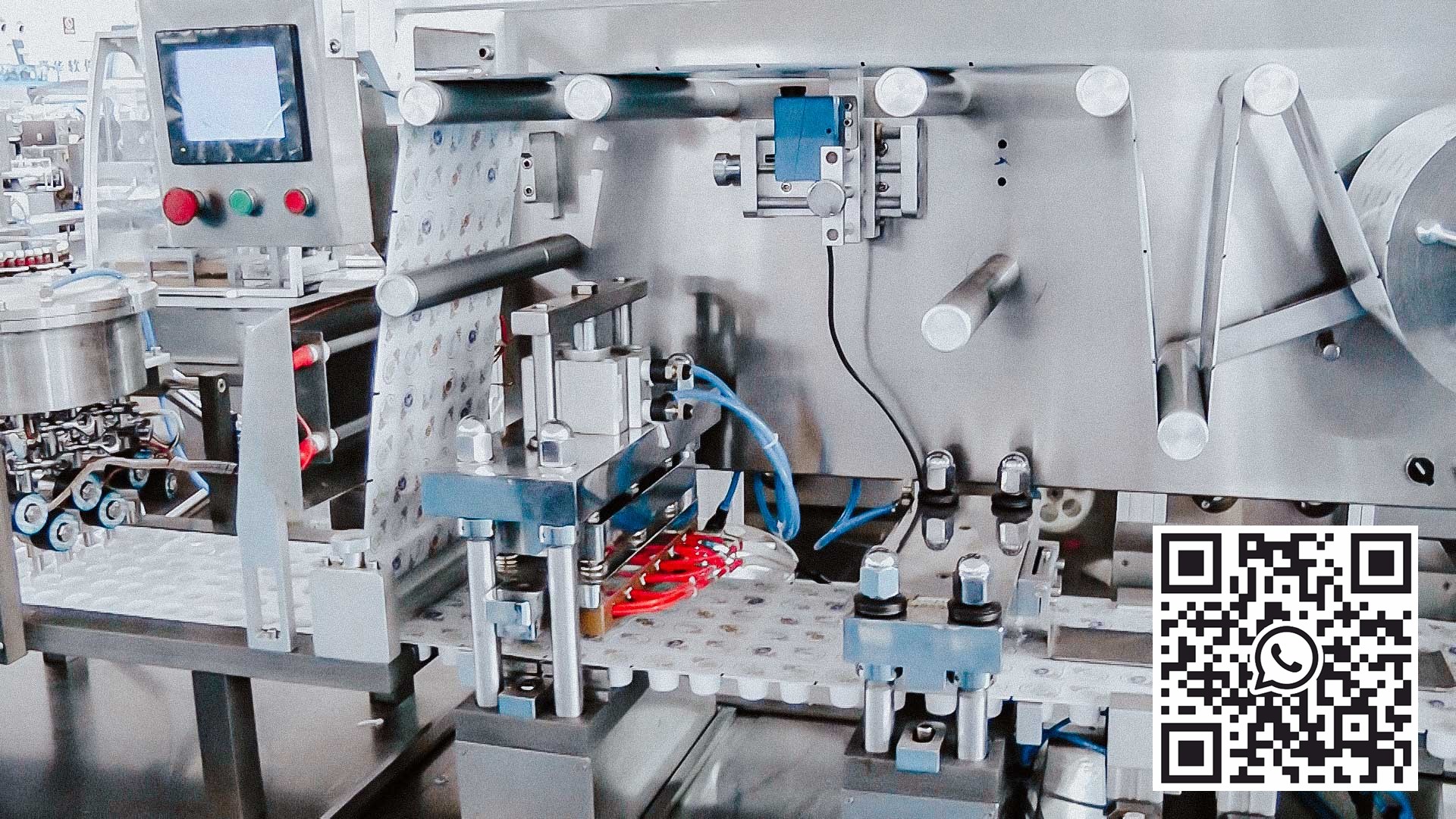 Automatyczny sprzęt blistrowy do dozowania i pakowania kremu jednorazowego użytku w blistry