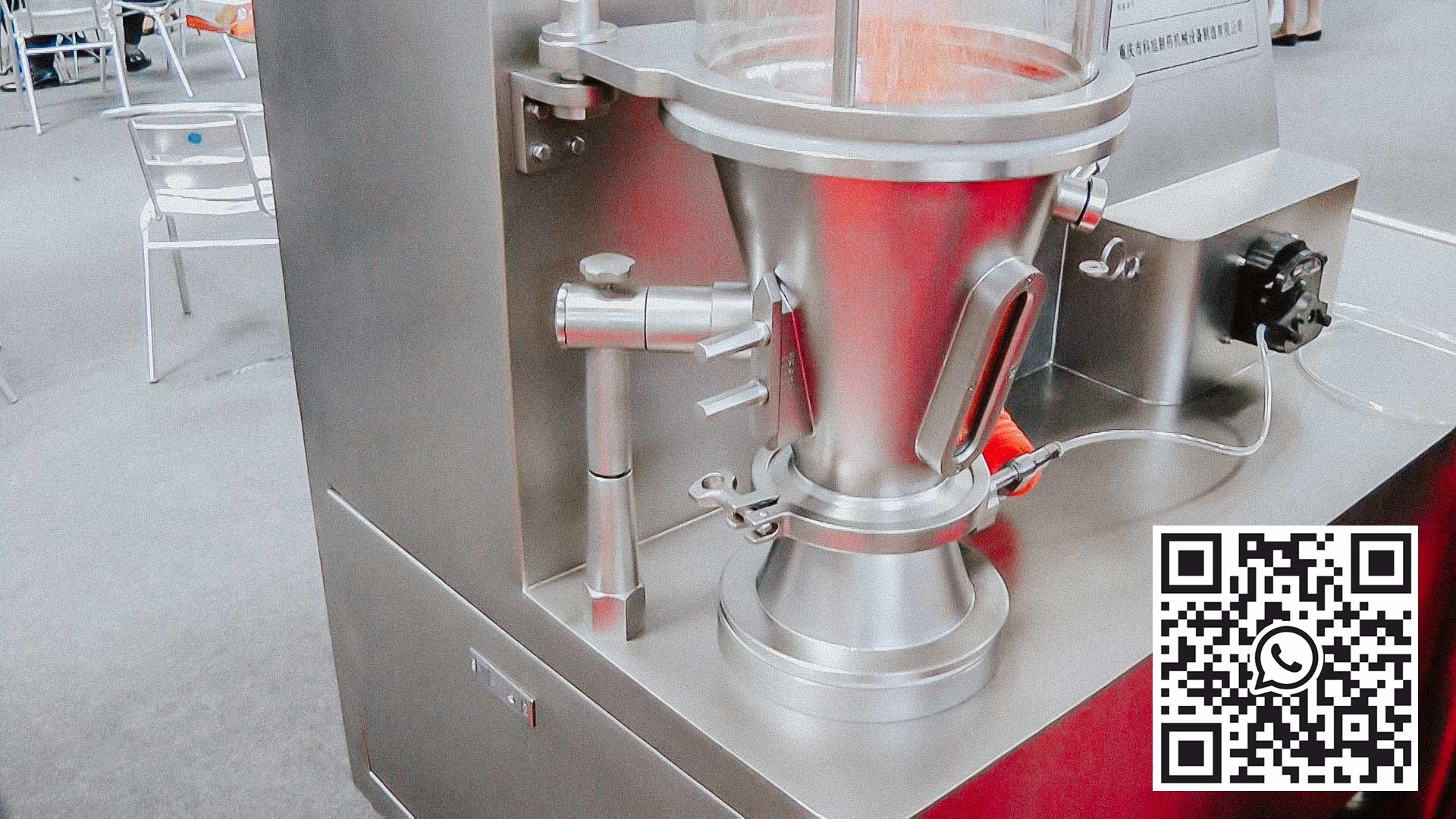 Equipamento automatizado para secagem e granulação do pó em leito fluidizado EU