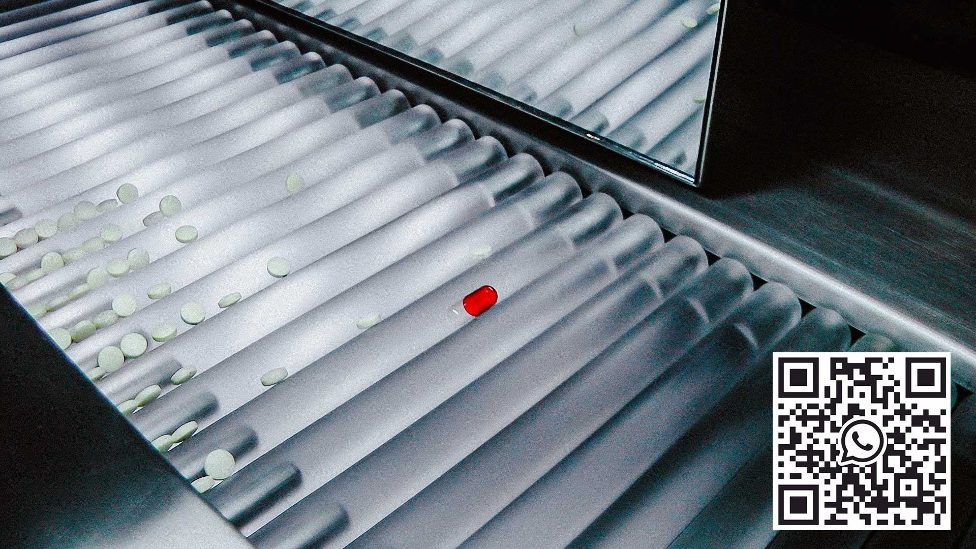Mesa iluminada automática para el control visual de la calidad de cápsulas y tabletas de gelatina sólida
