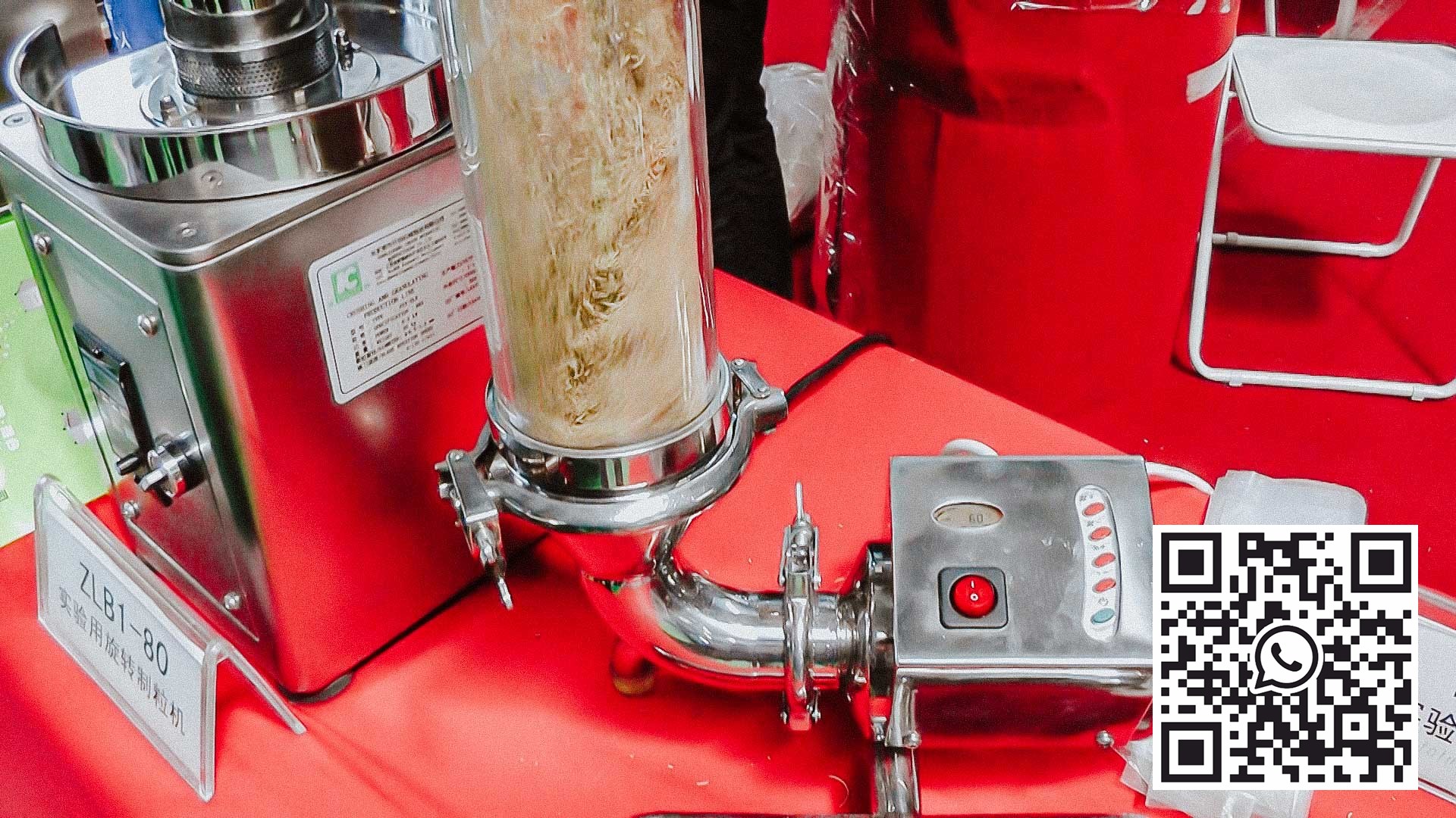 Granulador de lecho fluidizado vertical para producción de gránulos de laboratorio