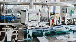 Equipment for cardboard boxing of medicines or products