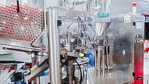 Automatic equipment for dosing and filling cream in plastic tubes with sealing