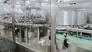 High speed bottling and capping system glass vials and aluminum caps