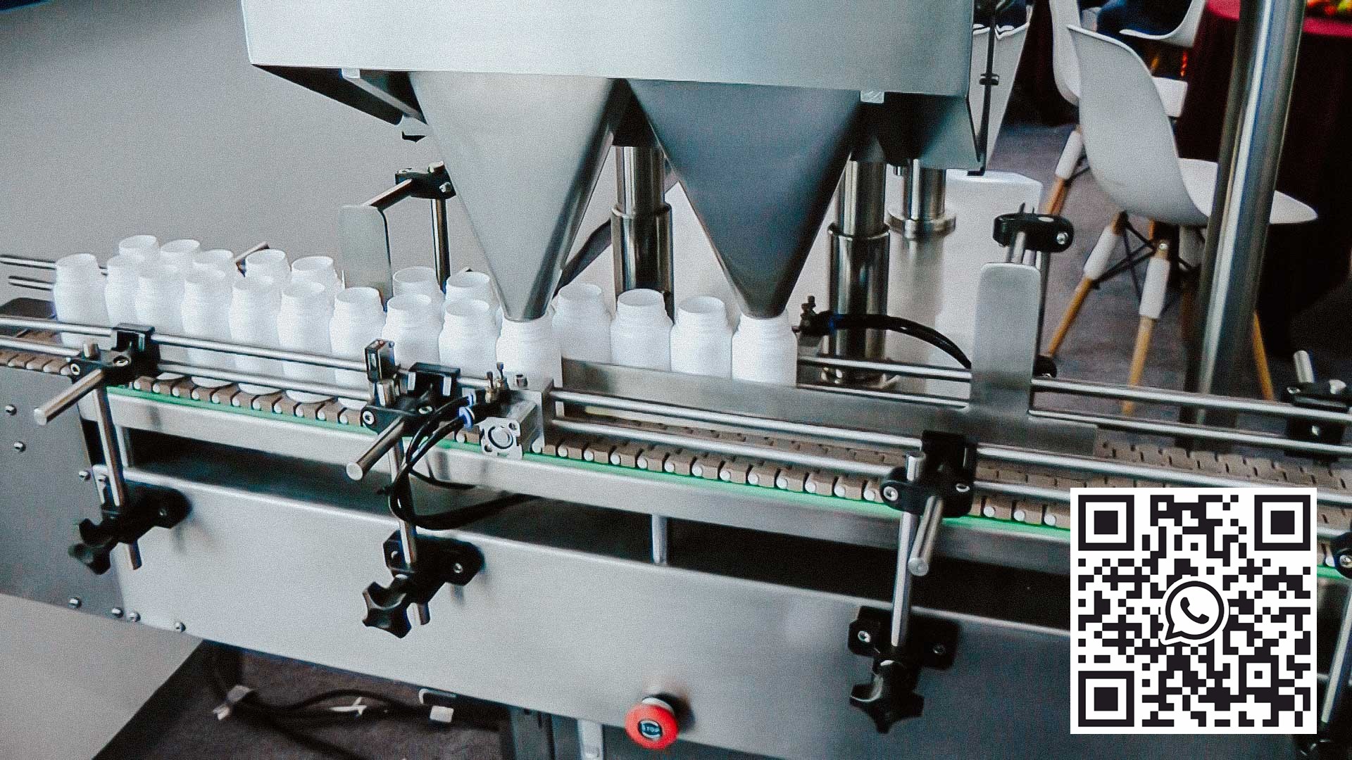 Line automatic filling and counting machine for tablet in plastic bottles