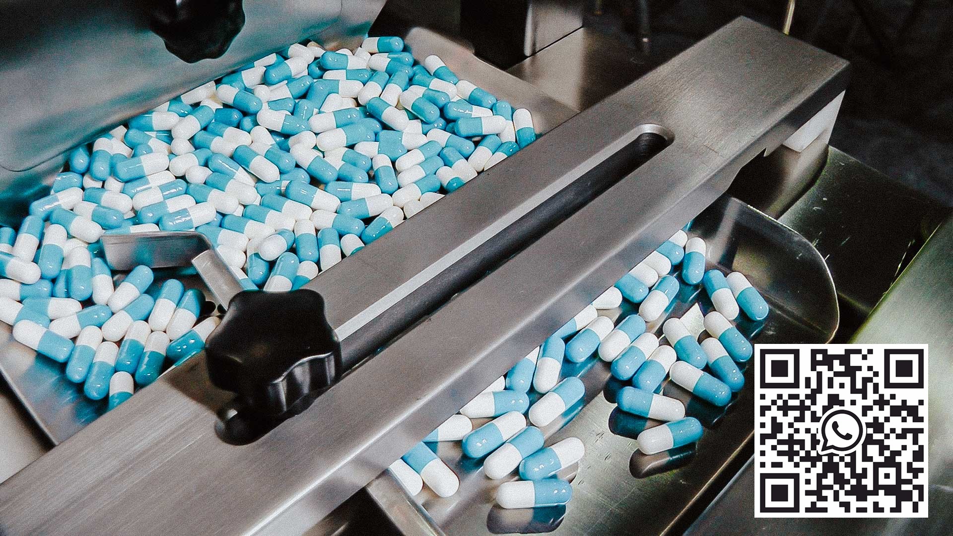 The table is illuminated for visual control the operator the quality of hard gelatin capsules