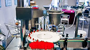 Automatic equipment for bottling and capping of plastic bottles and automatic feeding of bottles